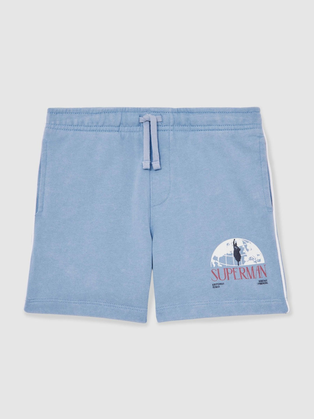 9-13 yrs Superman Logo-Print Shorts in Light Blue