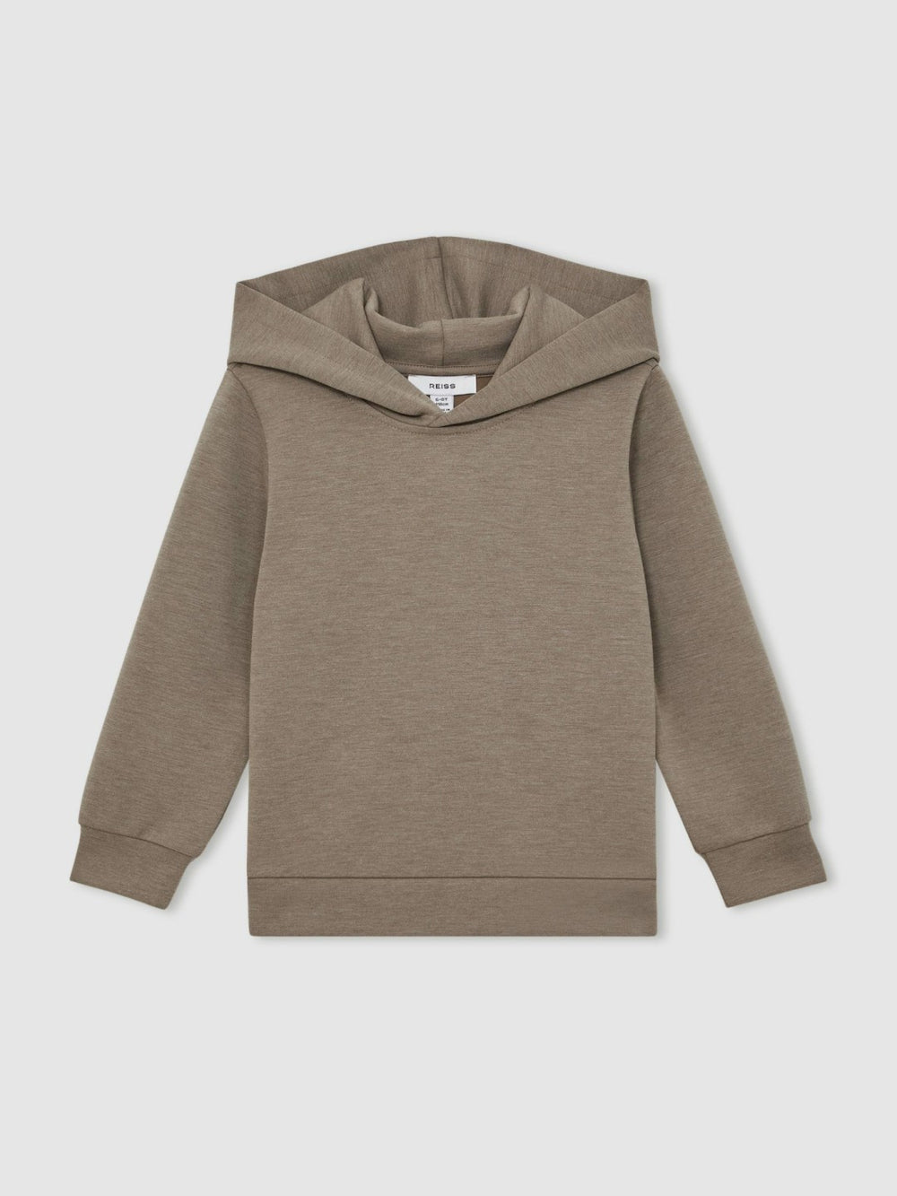 Interlock-Jersey Hoodie in Taupe Brown