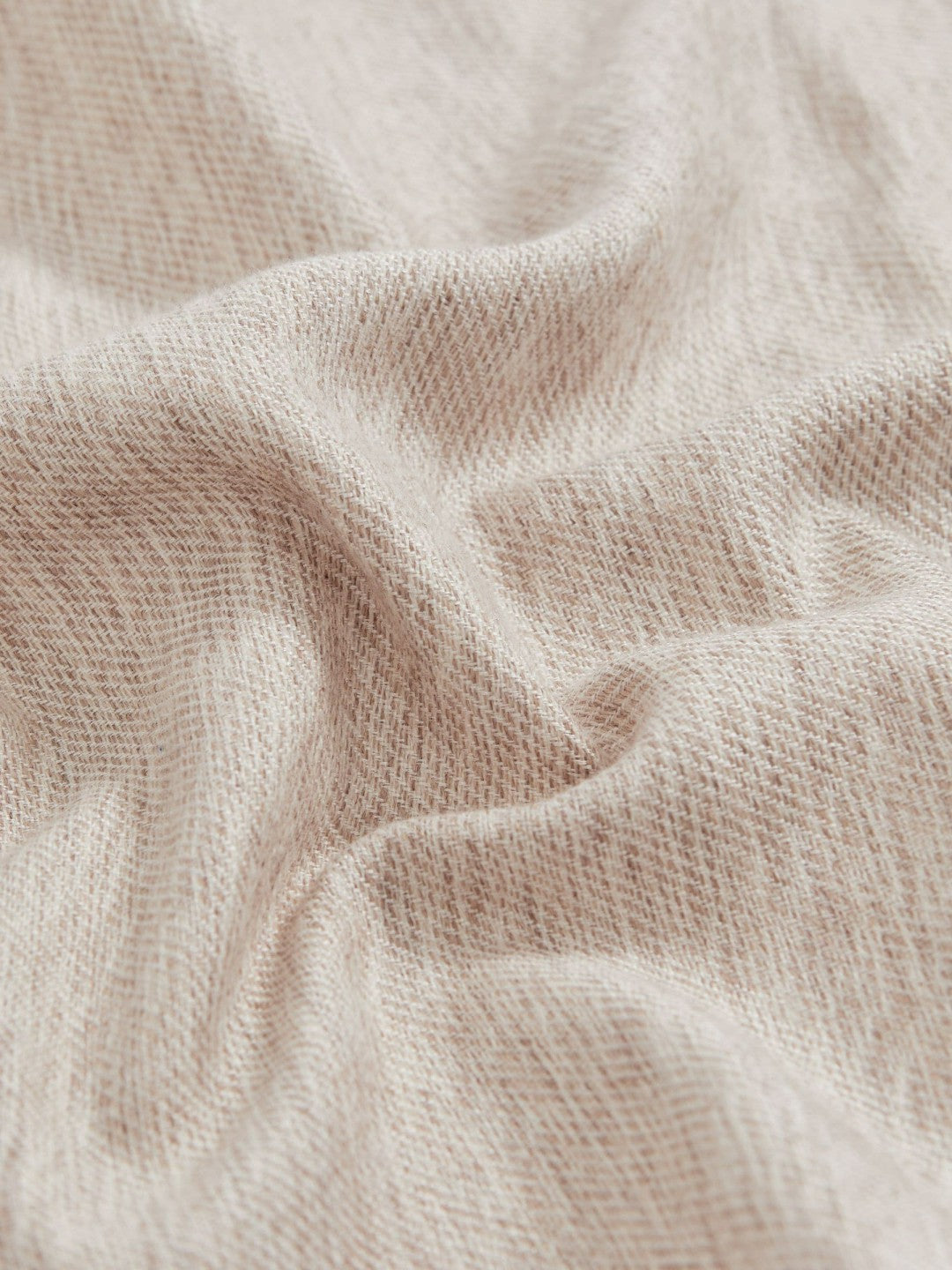Wool Silk Textured Pocket Square in Oatmeal