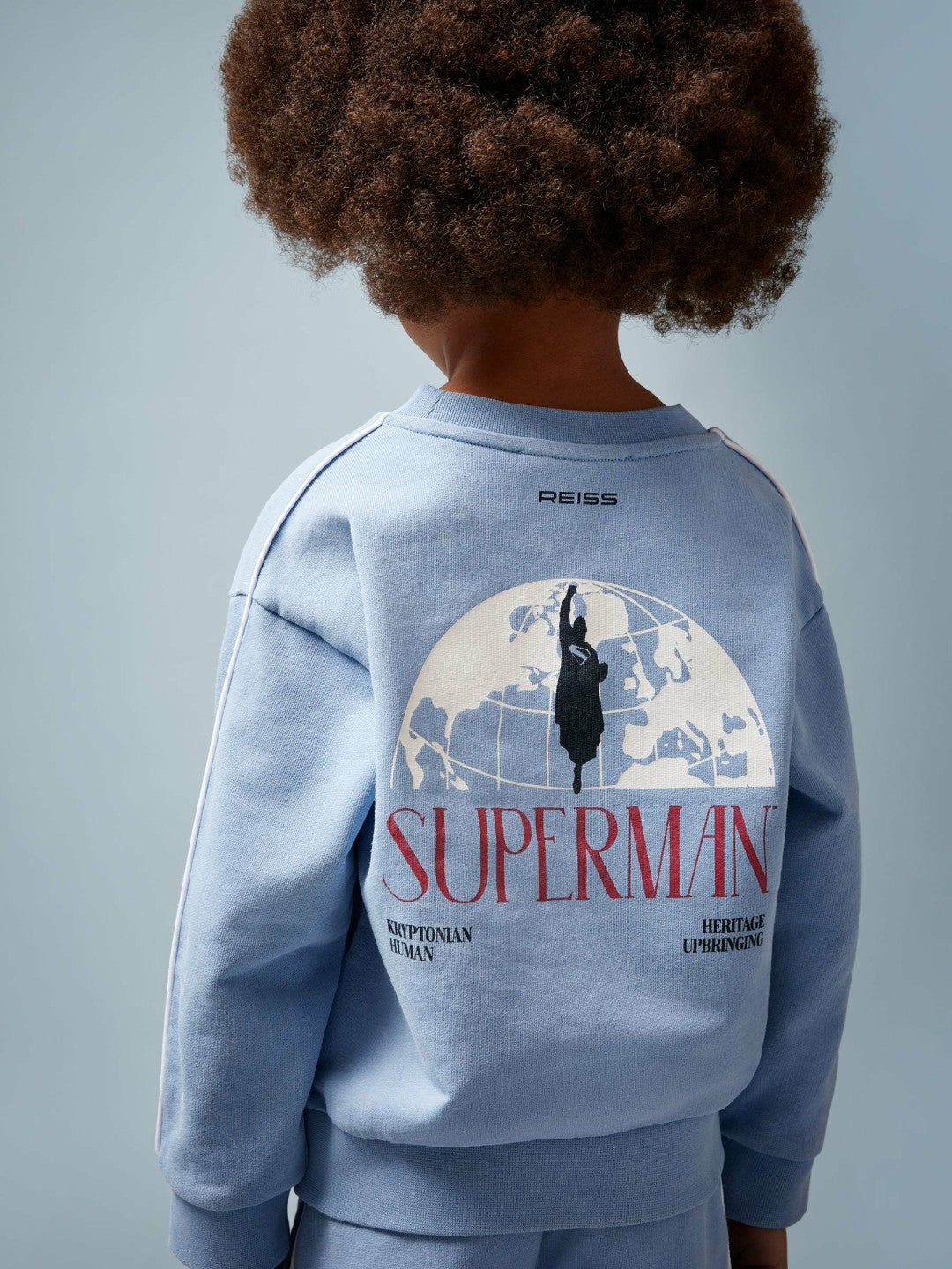 9-13 yrs Superman Logo Print Sweatshirt in Light Blue