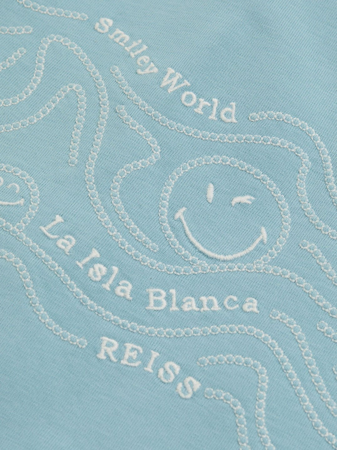 9-13 yrs SmileyWorld Embroidered Shirt in Sky Blue