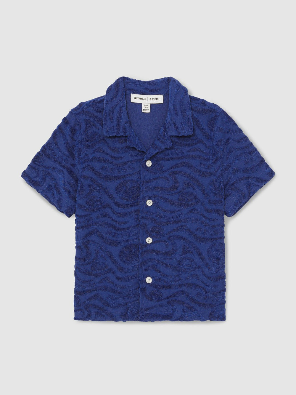 3-9 yrs SmileyWorld Wave Texture Shirt in Bright Blue