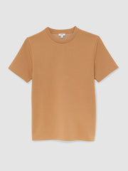 Interlock Jersey Crew Neck T-Shirt in Light Camel Brown