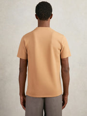 Interlock Jersey Crew Neck T-Shirt in Light Camel Brown