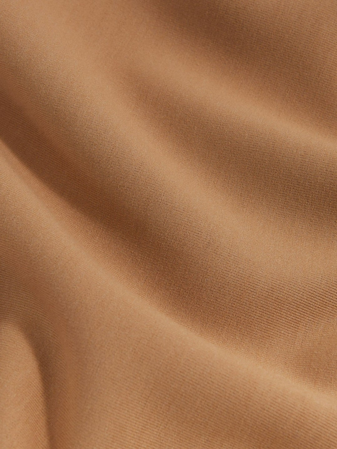Interlock Jersey Crew Neck T-Shirt in Light Camel Brown