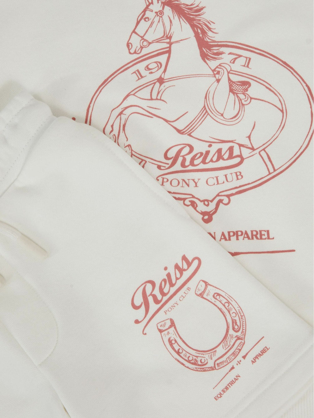 Pony Club Sweatshirt and Shorts Set in Ecru