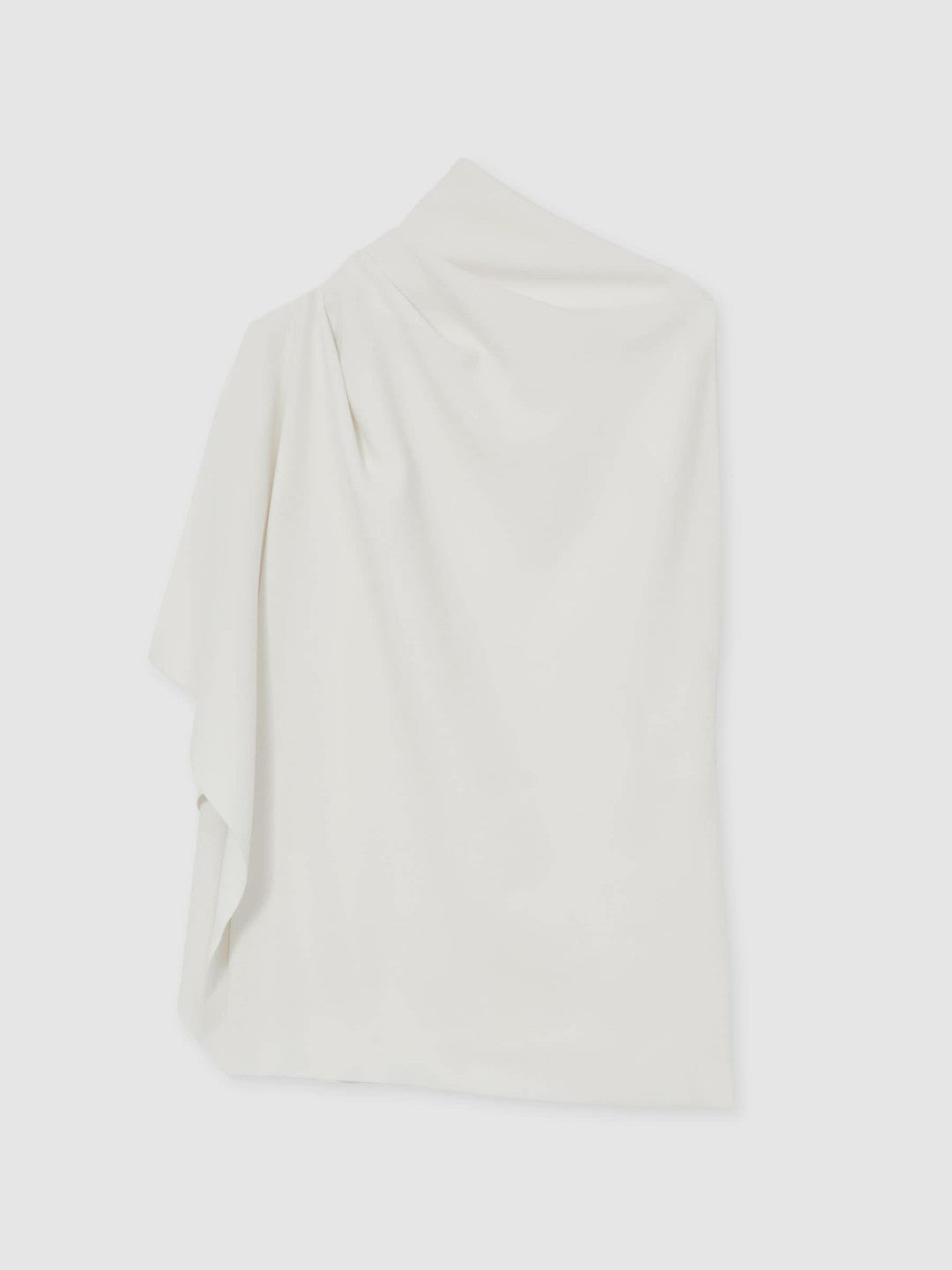 One-Shoulder Draped Top in Ivory