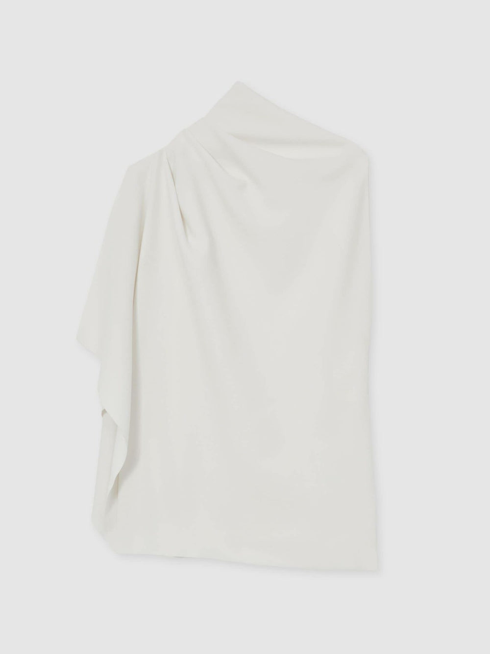 One-Shoulder Draped Top in Ivory