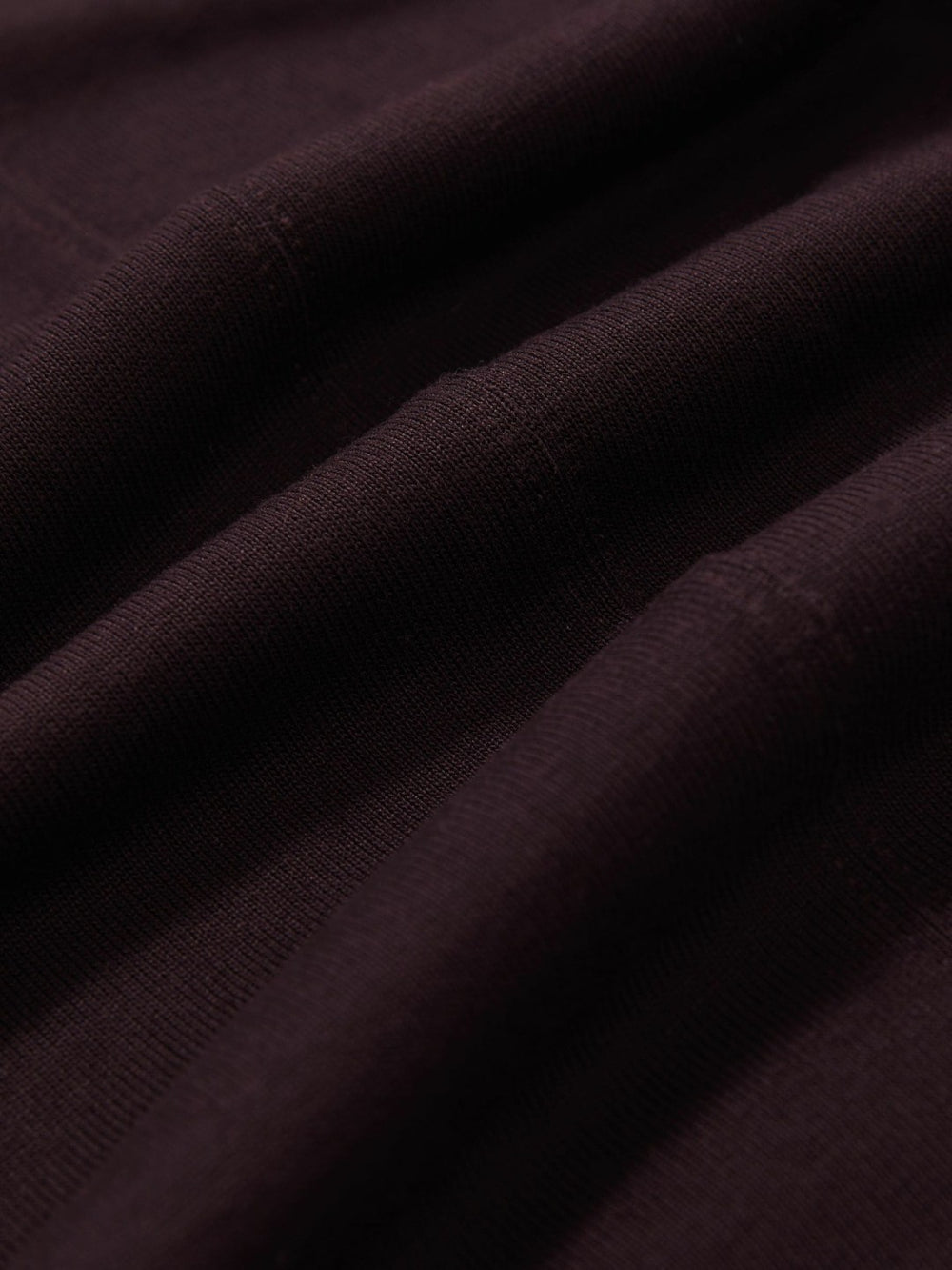 Jersey V-Neck Top in Plum
