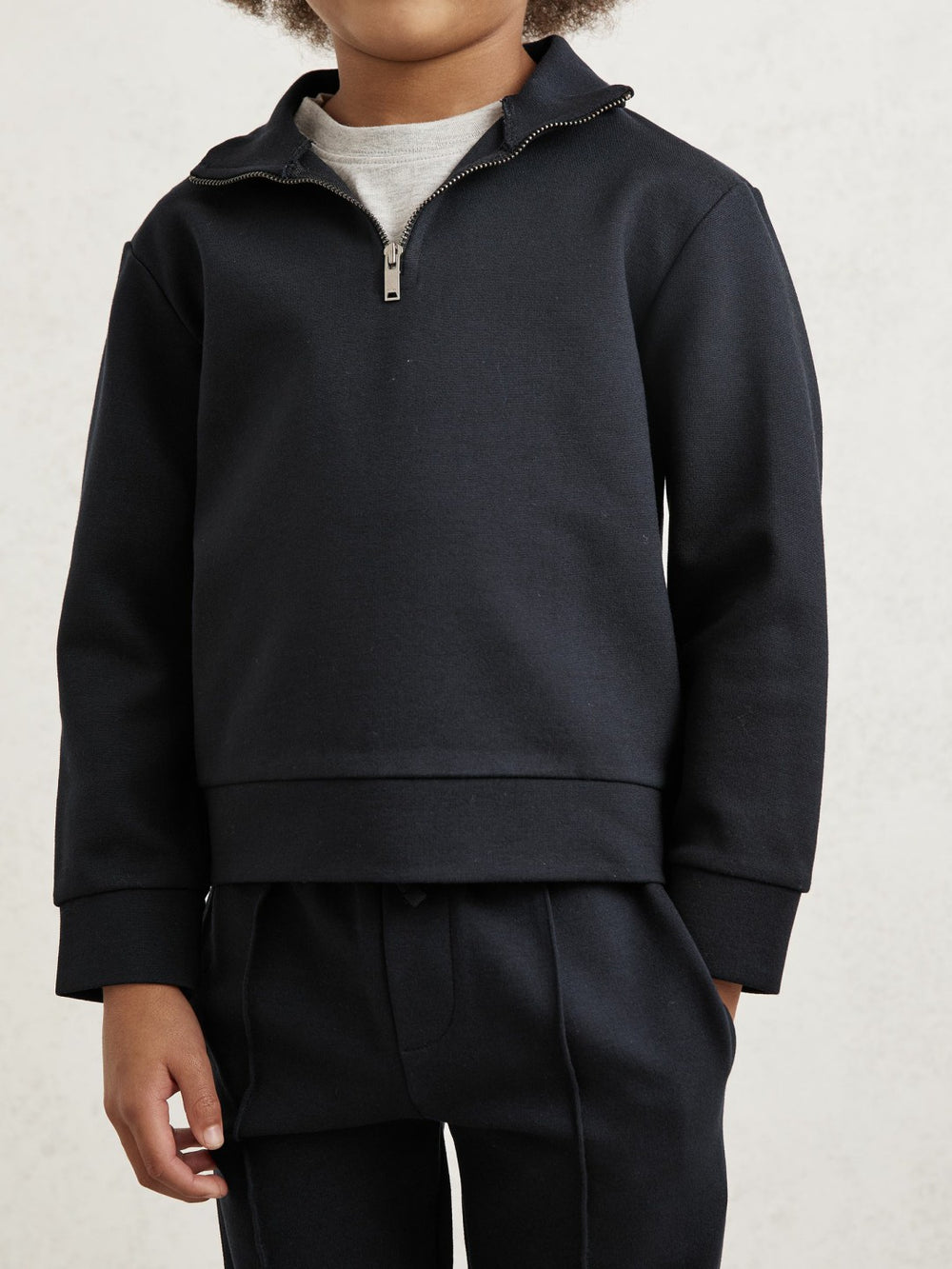 3-9 yrs Interlock Sweatshirt and Trousers Set in Navy Blue