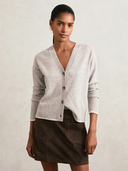 Mini Suede Patch Pocket Skirt in Chocolate Brown