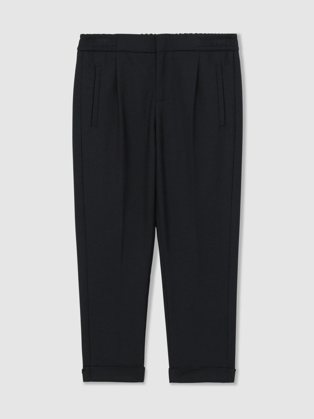 9-13 yrs Relaxed-Fit Pleated Tapered Trousers in Navy
