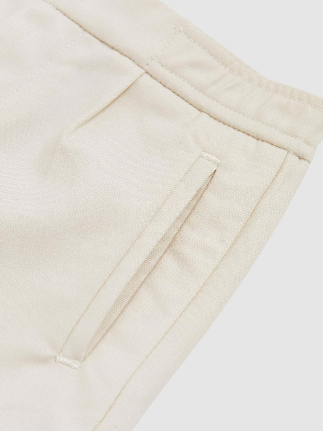 3-9 yrs Relaxed-Fit Pleated Tapered Trousers in Off White