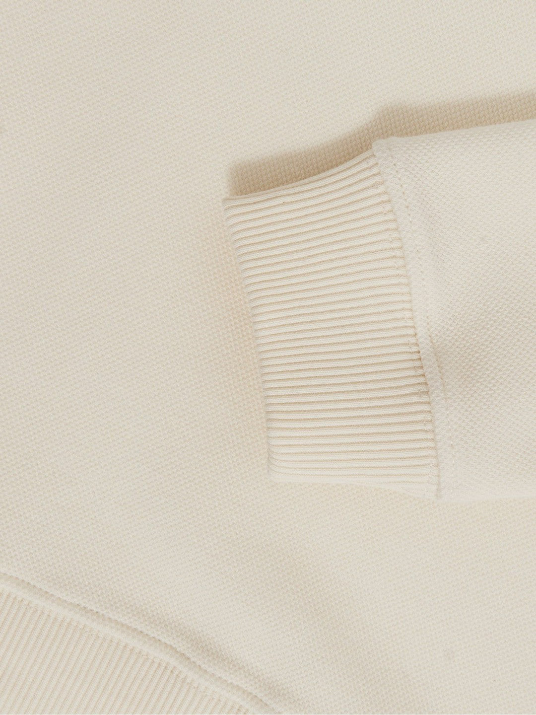 13-14 yrs Cotton-Blend Textured Sweatshirt in Off White