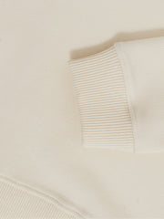 13-14 yrs Cotton-Blend Textured Sweatshirt in Off White