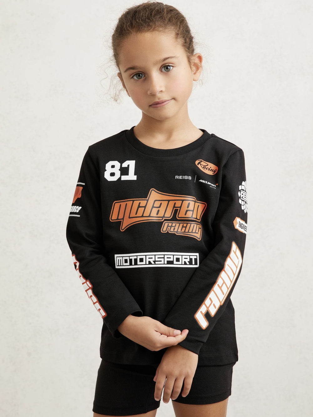 9-13 yrs McLaren F1 Team Cotton Logo T-Shirt Unisex Fit in Black