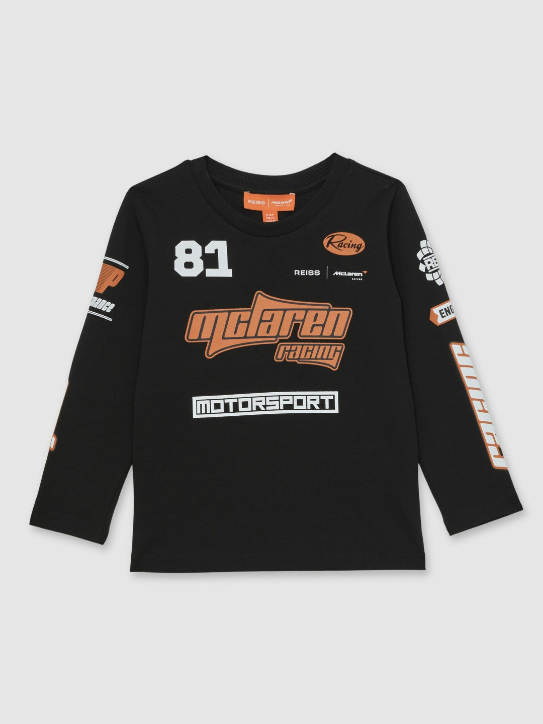 9-13 yrs McLaren F1 Team Cotton Logo T-Shirt Unisex Fit in Black