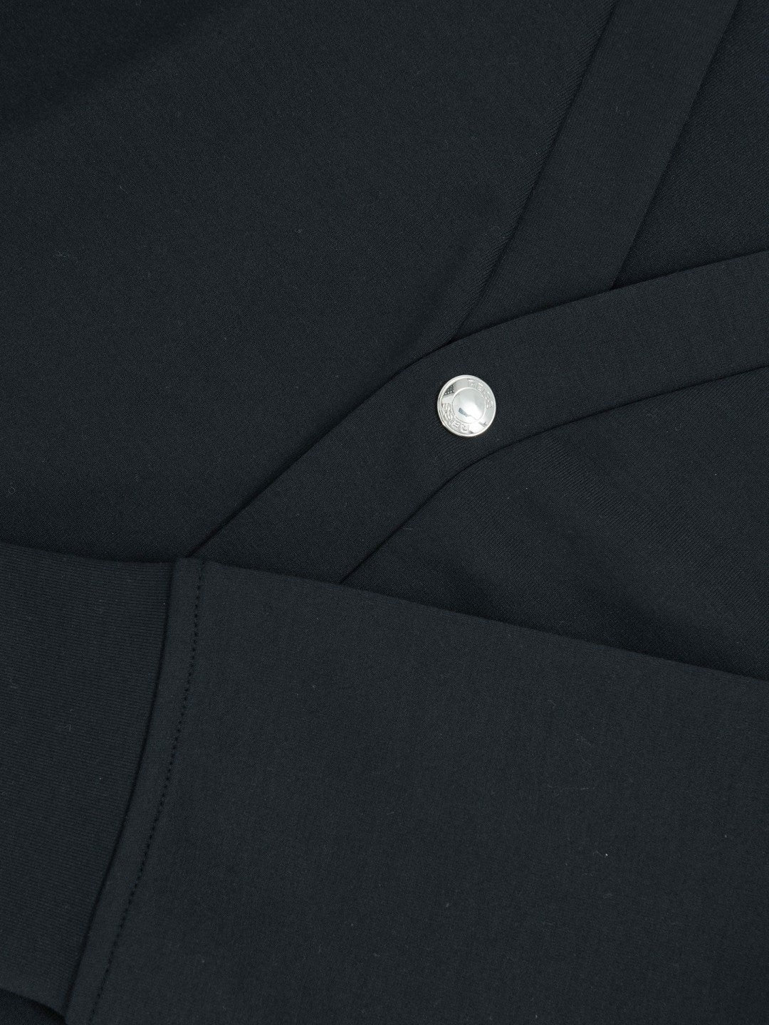 V-Neck Interlock Jersey Cardigan in Navy