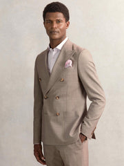 Geo Chain Detail Pocket Square in Soft Pink