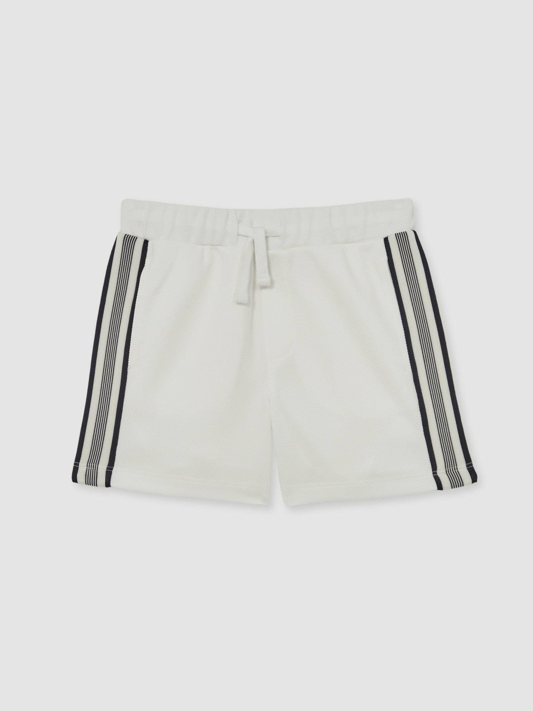13-14 yrs Side Stripe Textured Shorts in White