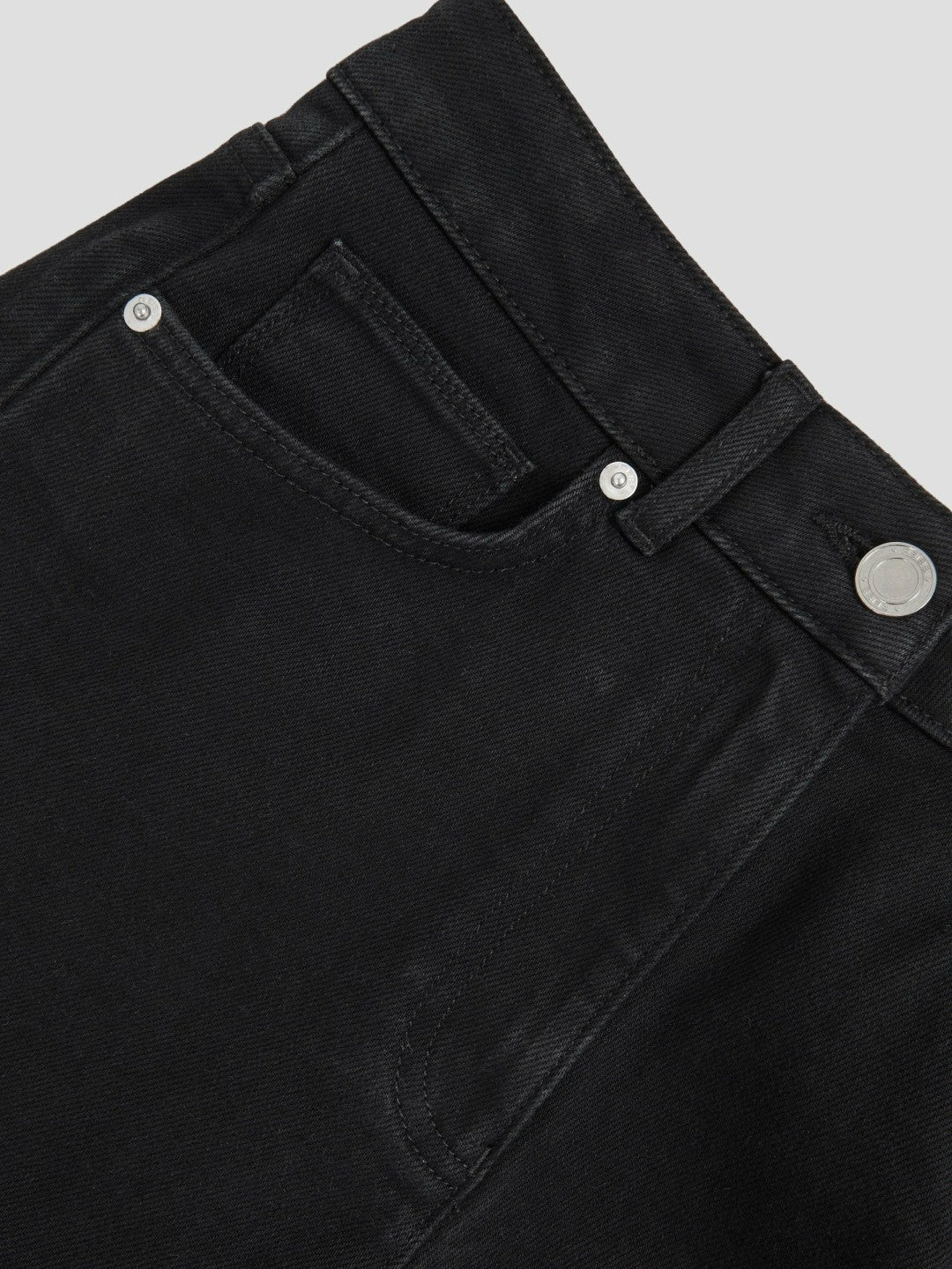 Petite Mid Rise Straight Leg Jeans in Black