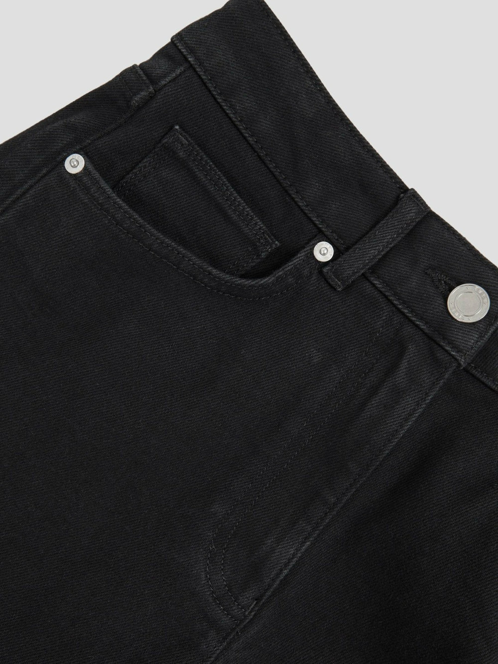 Petite Mid Rise Straight Leg Jeans in Black