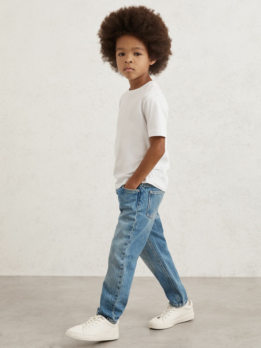 9-13 yrs Crew Neck T-Shirt in White