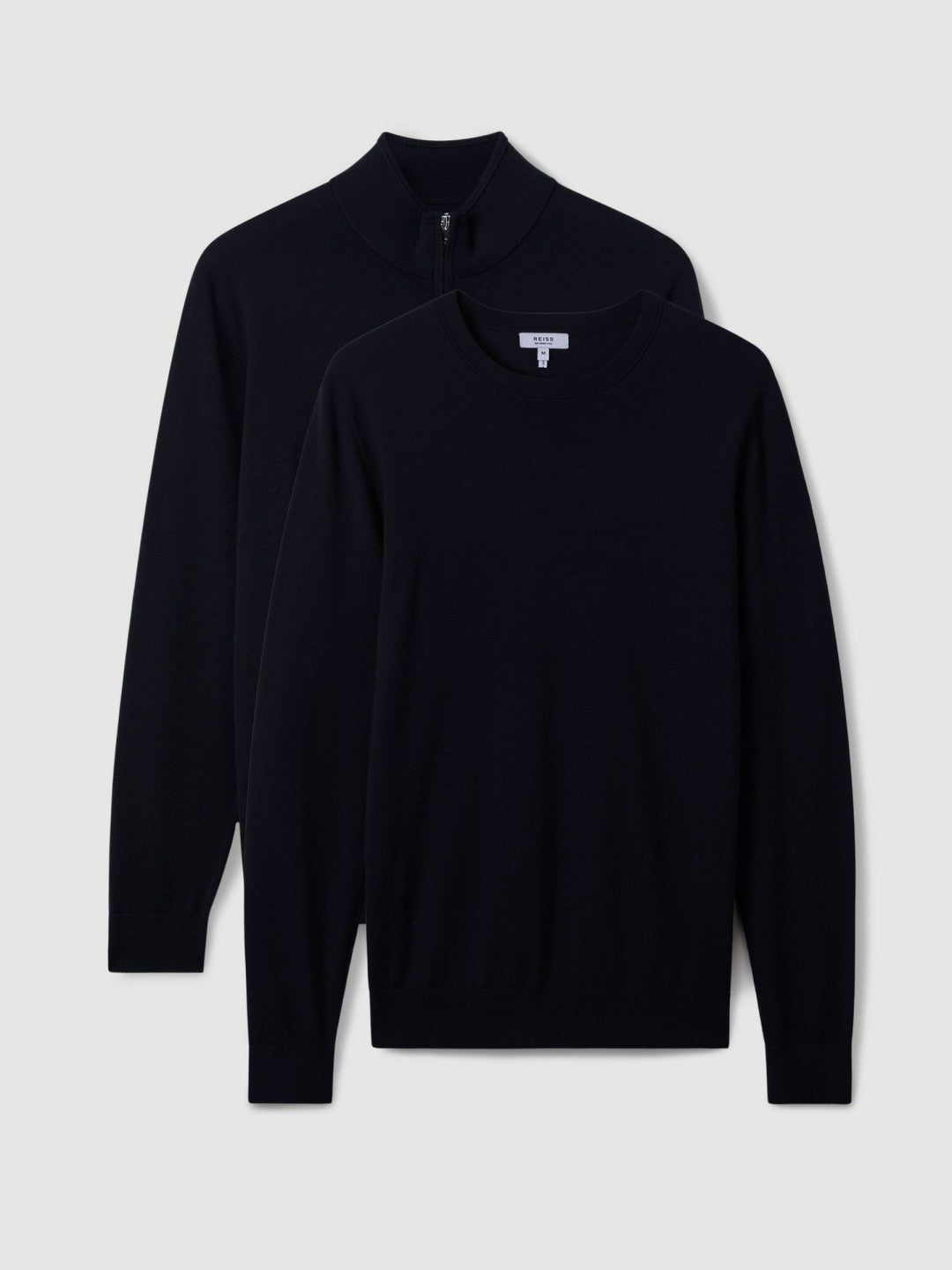 Pack of Two Merino Wool Jumpers in Navy