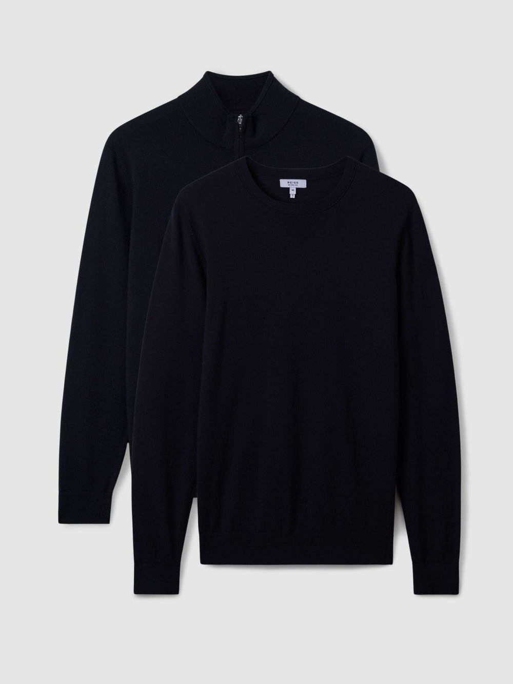 Pack of Two Merino Wool Jumpers in Navy