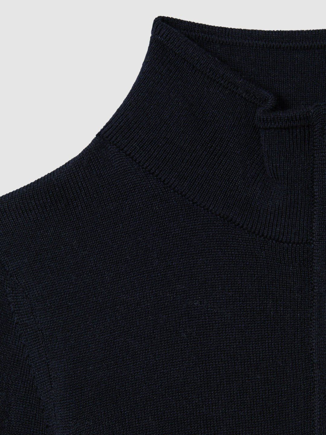 3-9 yrs Wool Half-Zip Funnel Neck Jumper in Navy