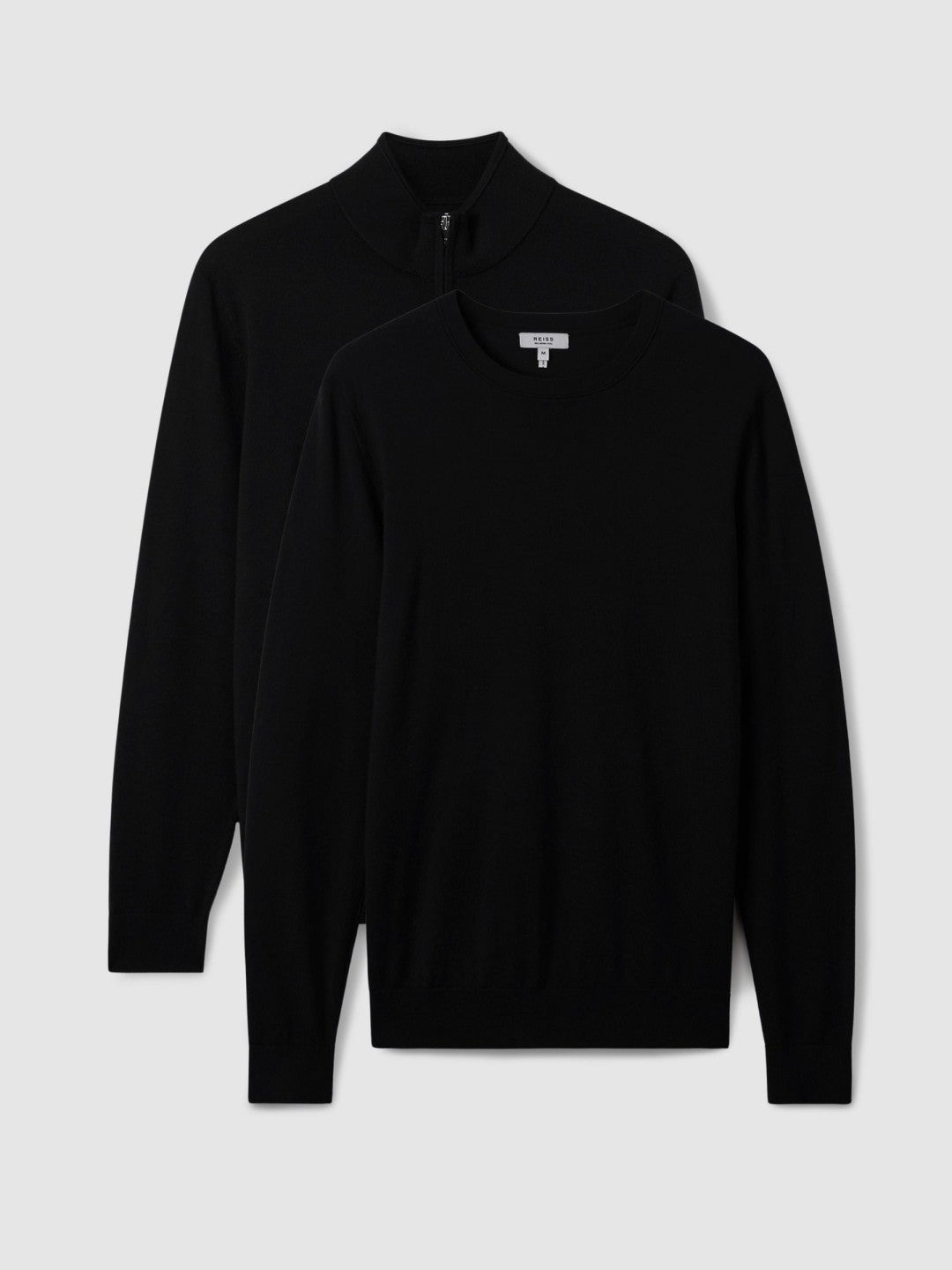 Pack of Two Merino Wool Jumpers in Black