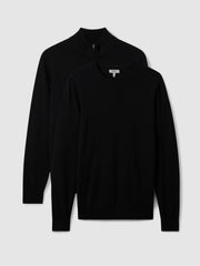 Pack of Two Merino Wool Jumpers in Black