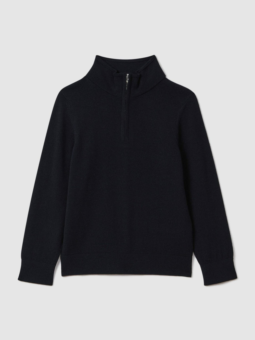 9-13 yrs Wool Half-Zip Funnel Neck Jumper in Navy