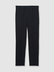Slim Fit Linen Adjuster Trousers in Navy