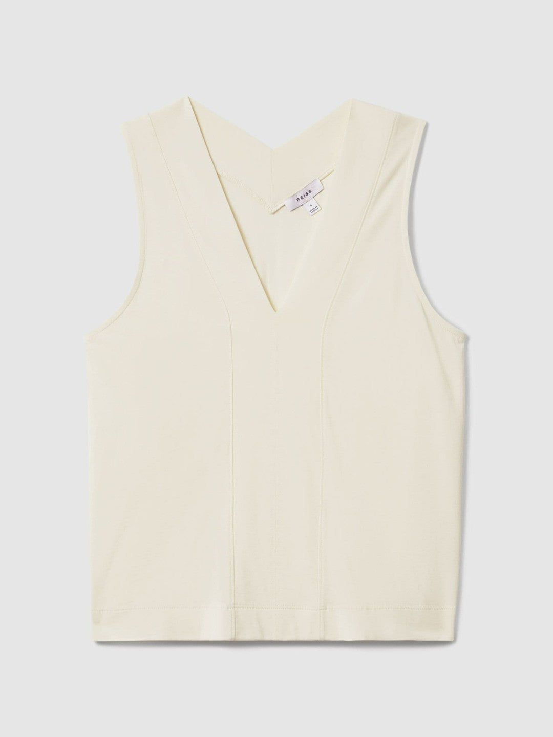 V-Neck Shell Top in Ivory
