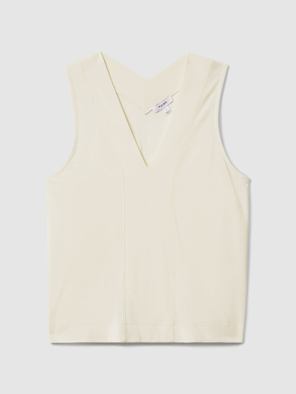 V-Neck Shell Top in Ivory