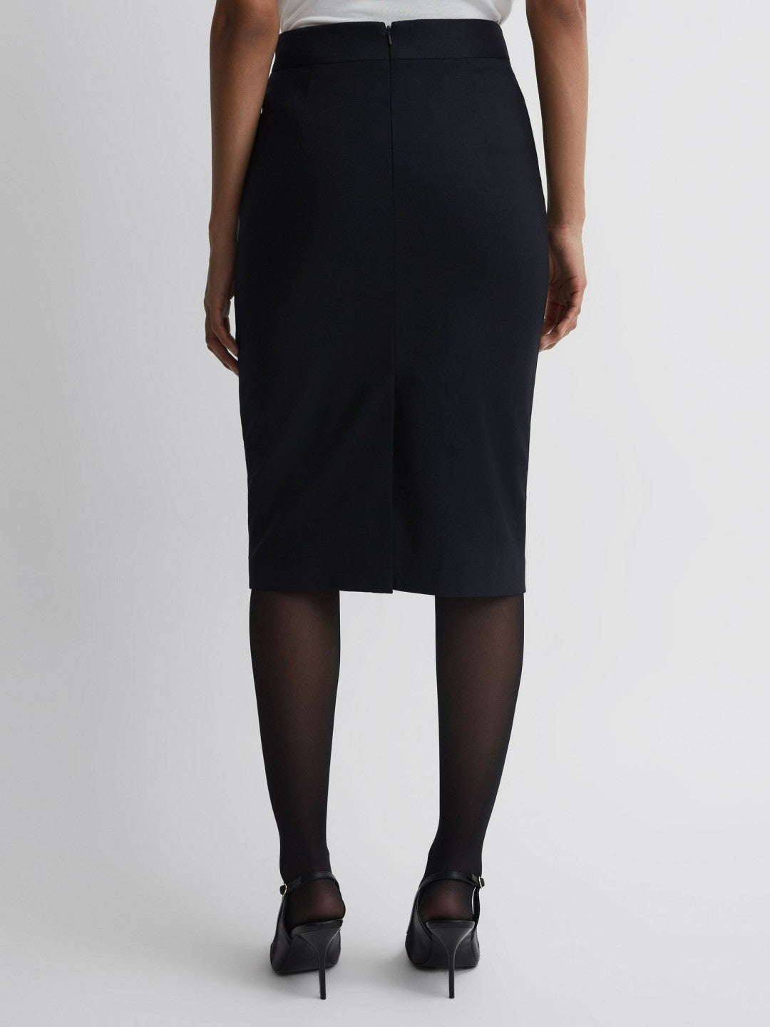 Tailored Pencil Skirt in Navy