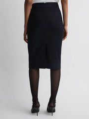 Tailored Pencil Skirt in Navy