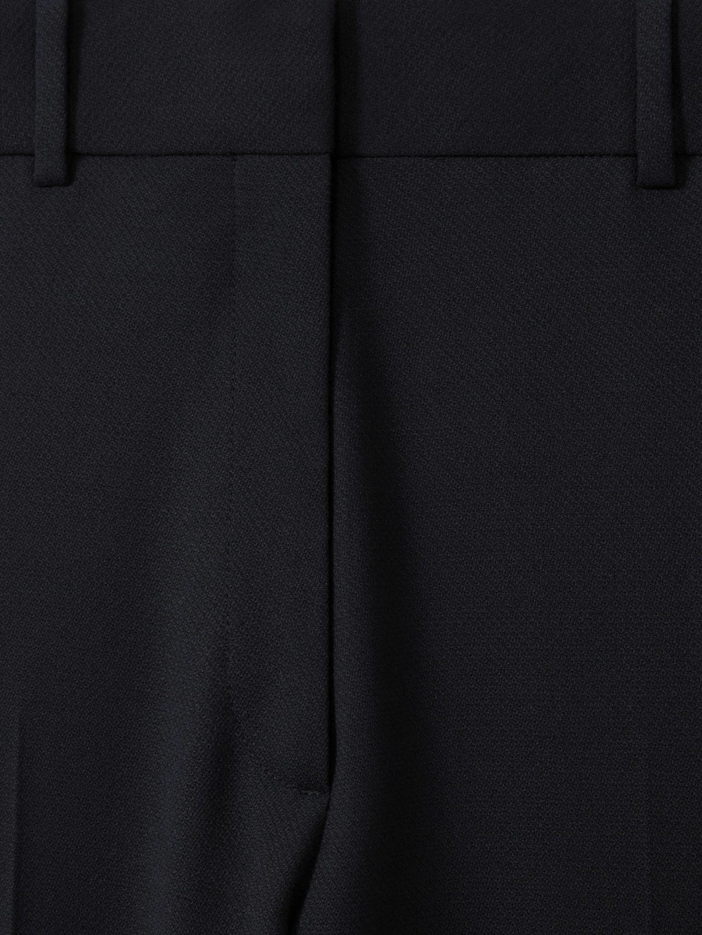 Petite Wool-Blend Tailored Flared Suit Trousers in Navy