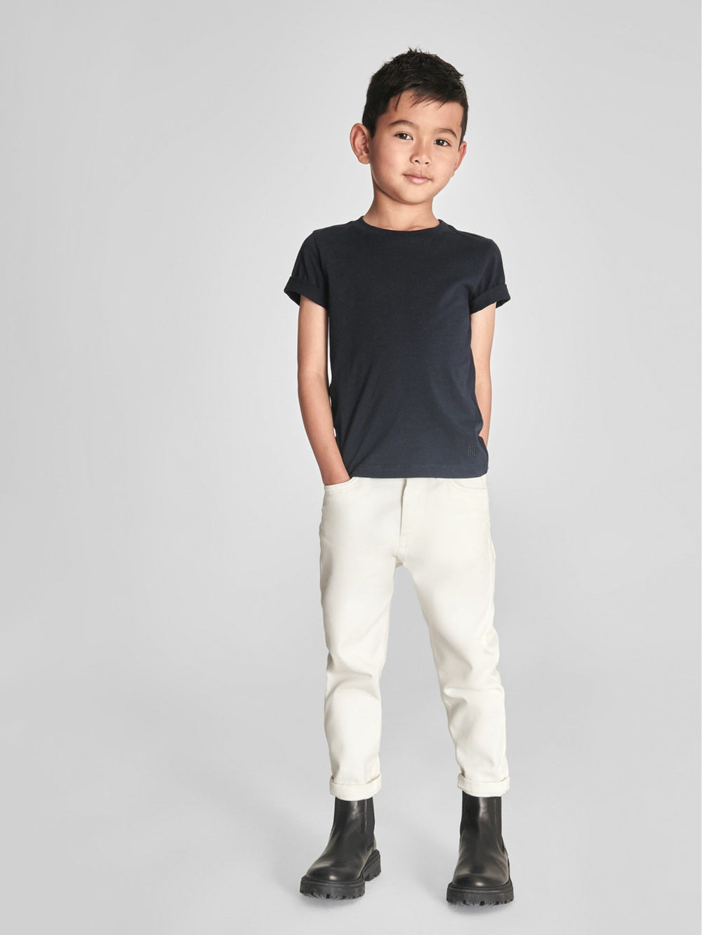 4-9 yrs Crew Neck T-Shirt in Navy