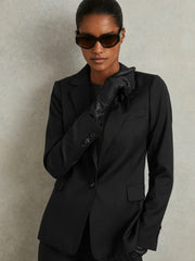 Single Breasted Suit Blazer in Black
