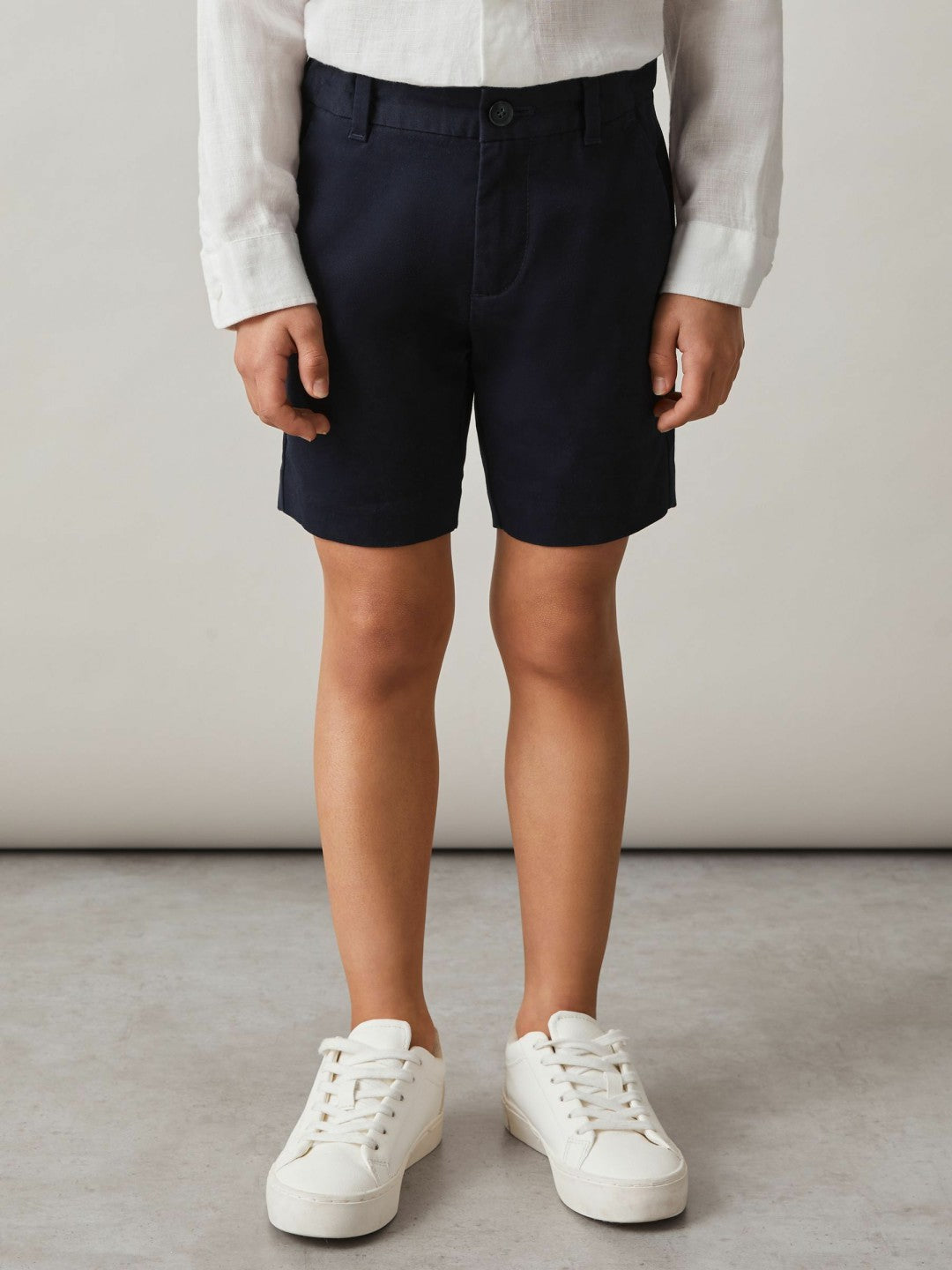 3-9 yrs Cotton Chino Shorts with Stretch in Navy