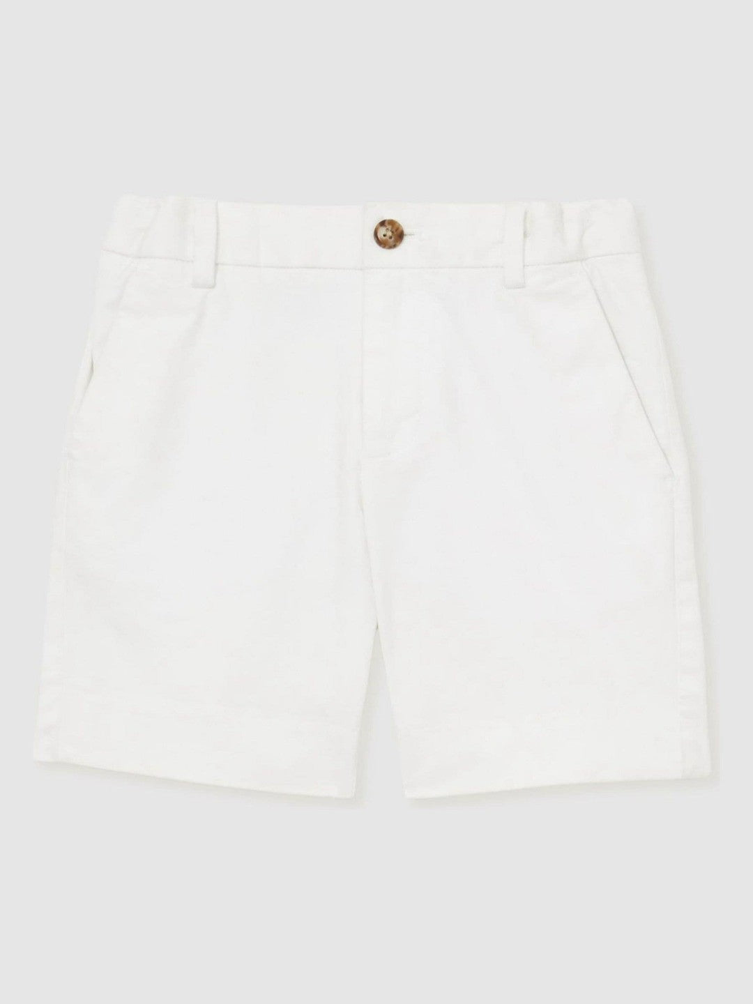 3-9 yrs Cotton Chino Shorts with Stretch in White