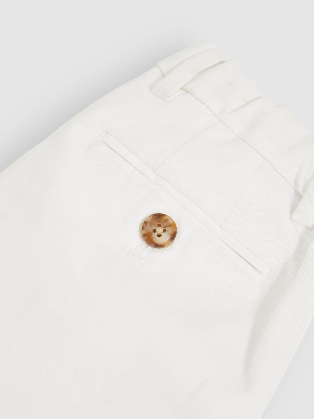 3-9 yrs Cotton Chino Shorts with Stretch in White