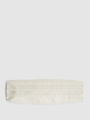 Silk Cummerbund in Ivory