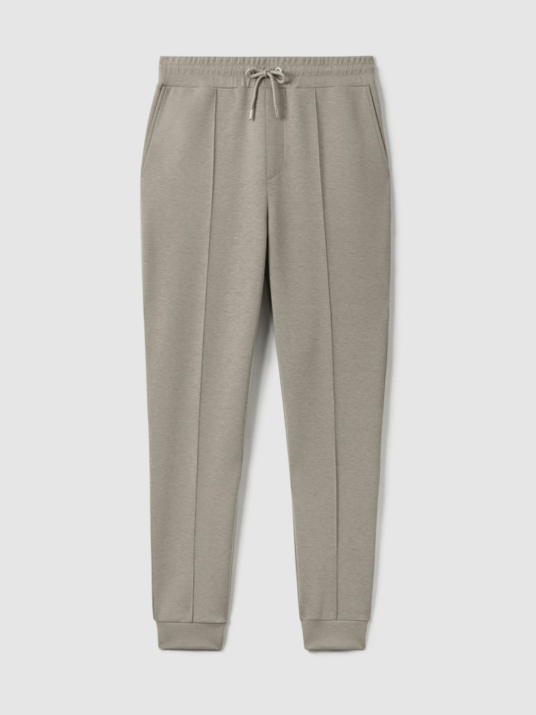 Drawstring Jersey Joggers in Taupe