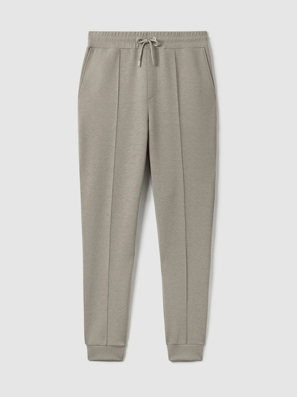 Drawstring Jersey Joggers in Taupe