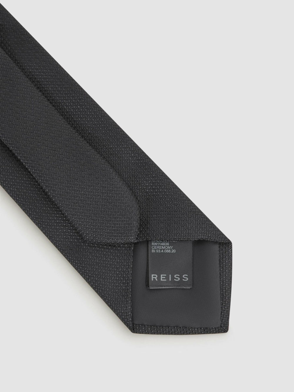 Textured Silk Blend Tie in Black