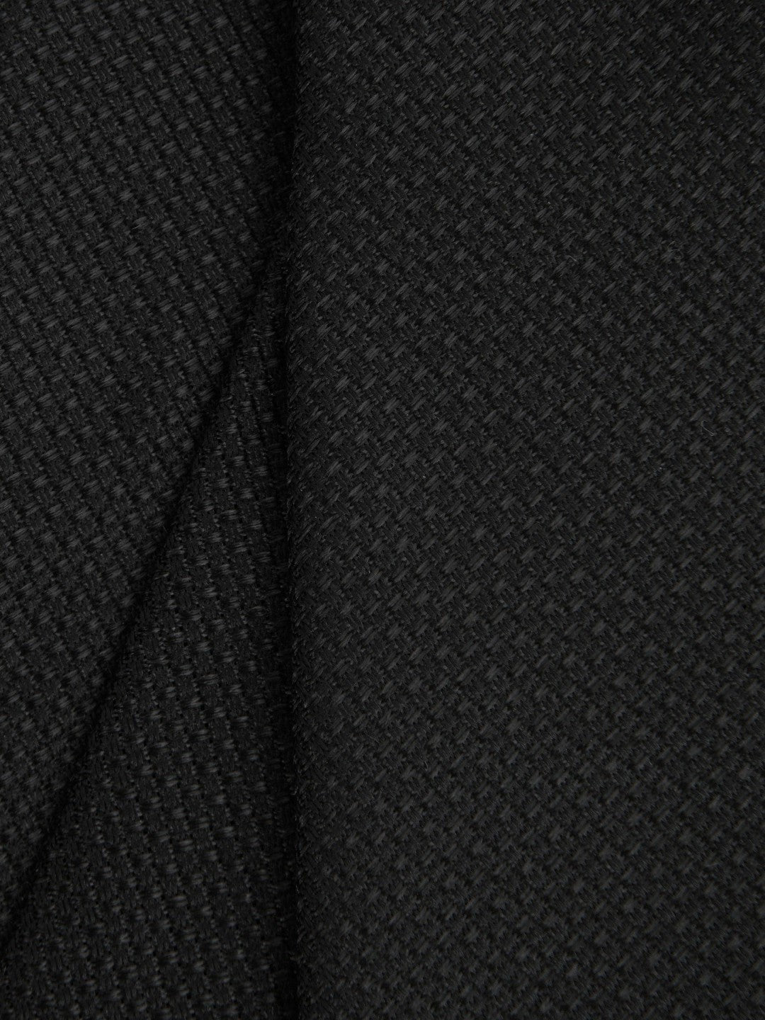 Textured Silk Blend Tie in Black