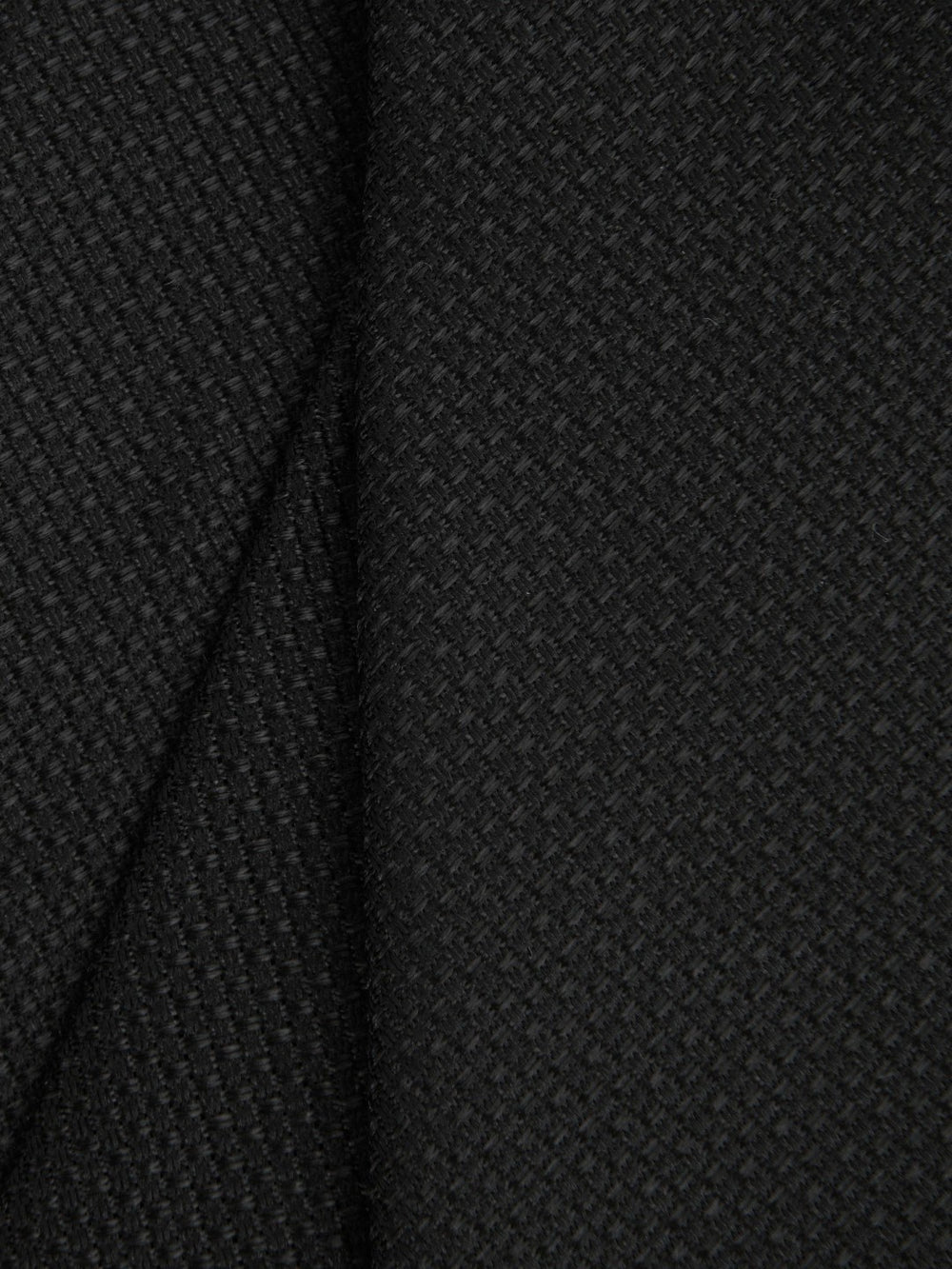 Textured Silk Blend Tie in Black